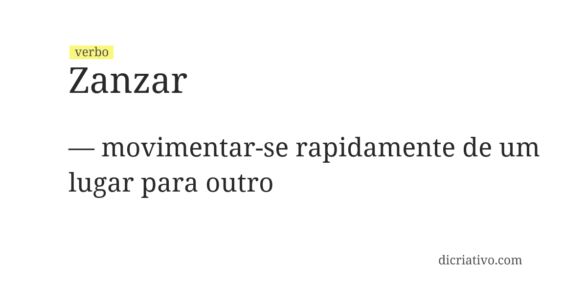 Significado de zanzar