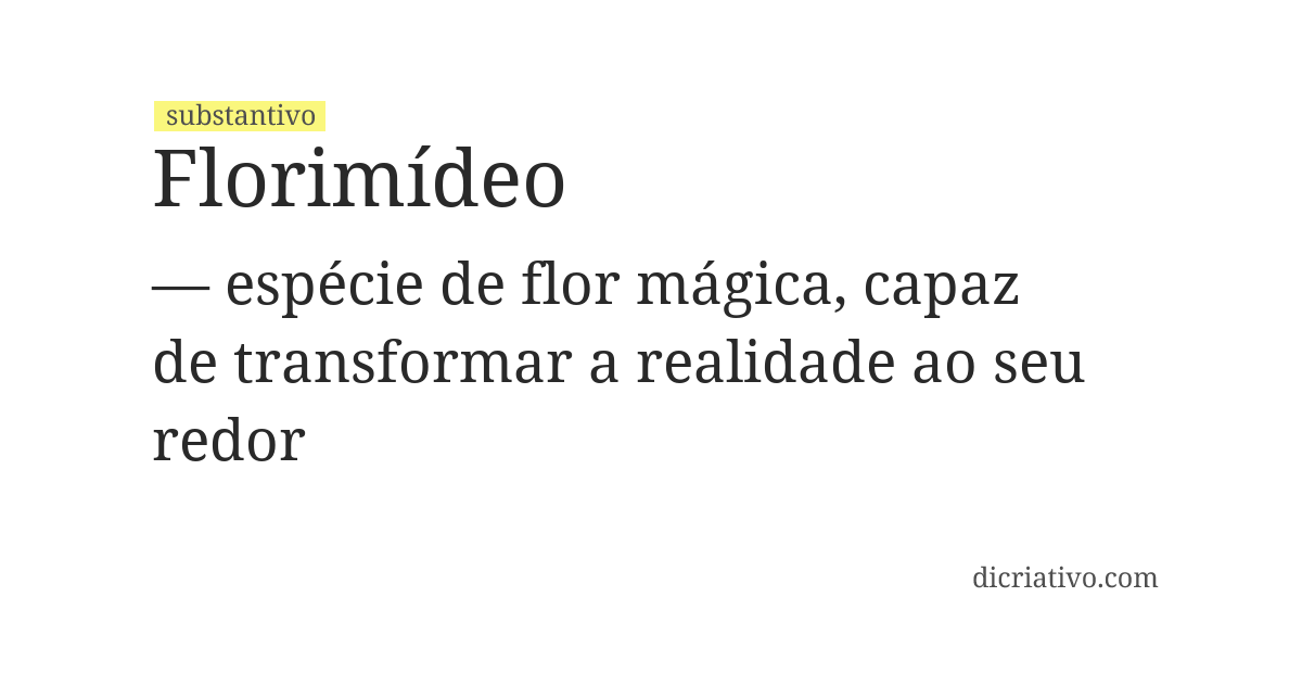 Significado de florimídeo