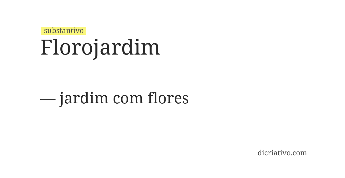 Significado de florojardim