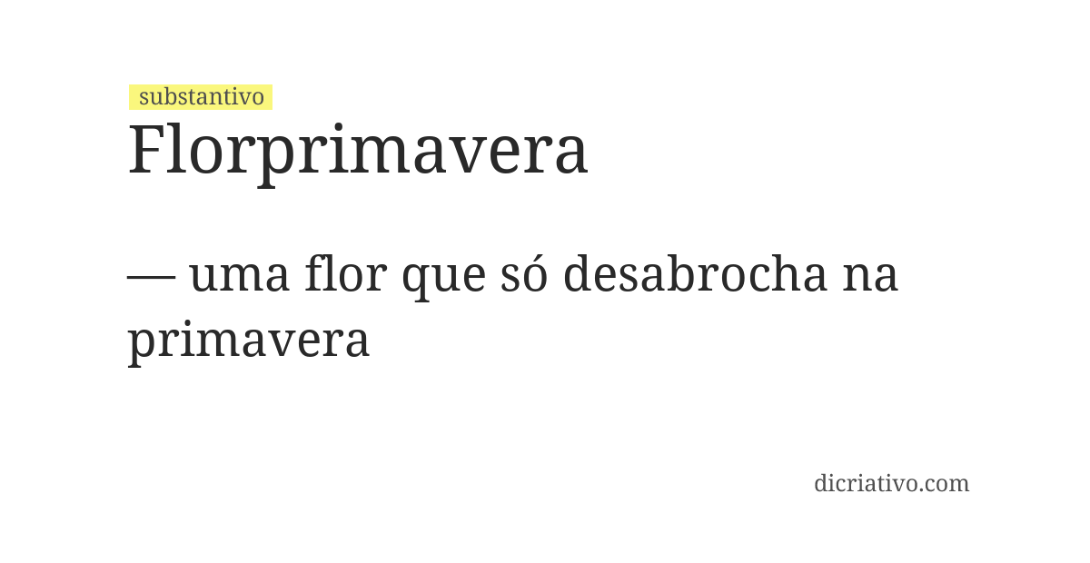Significado de florprimavera