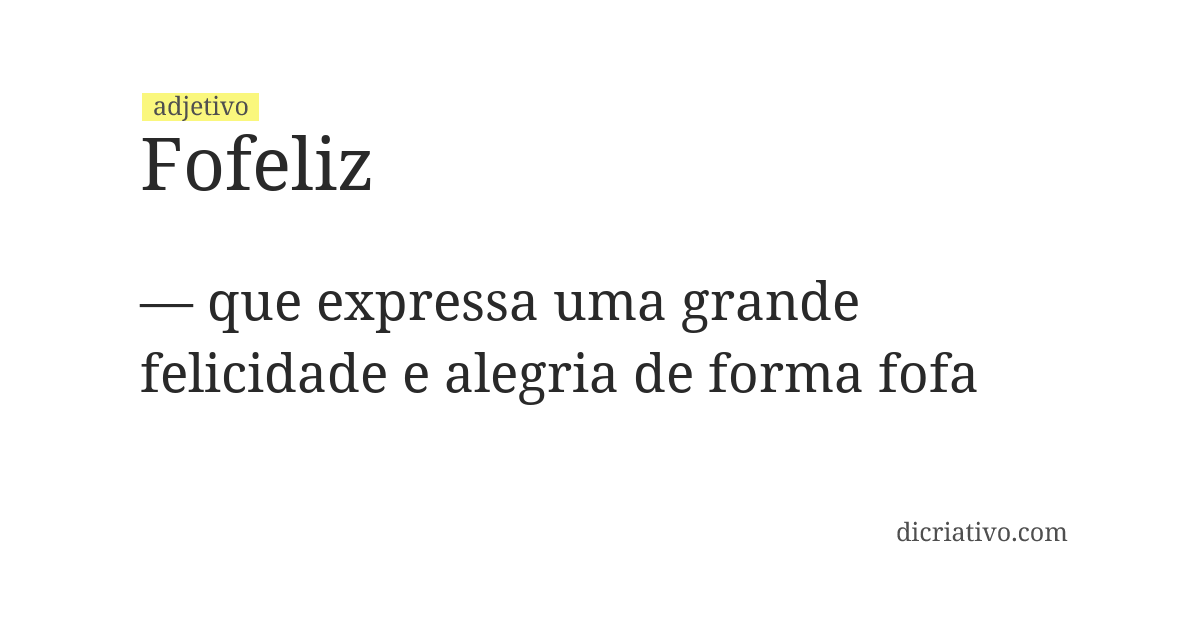 Significado de fofeliz