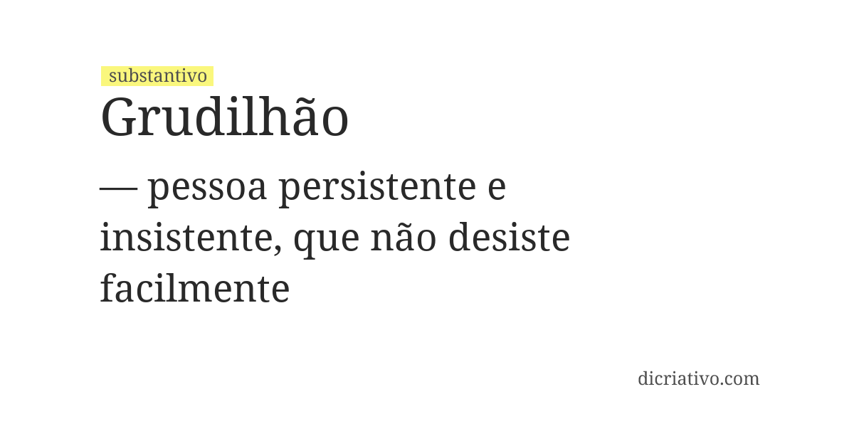 Significado de grudilhão