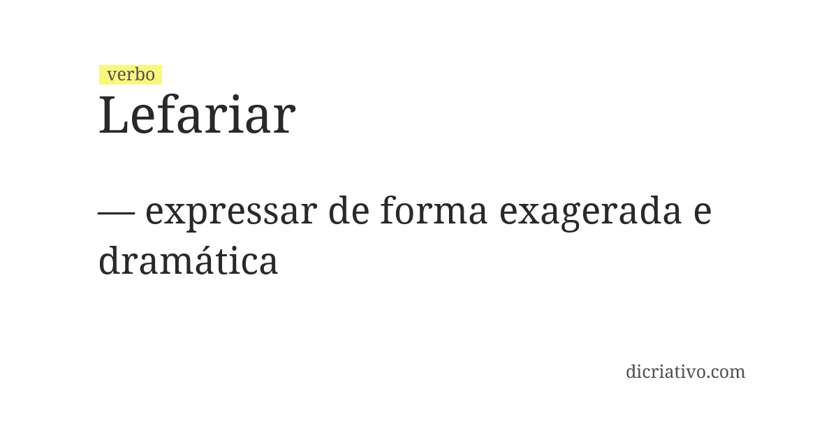 Significado de lefariar