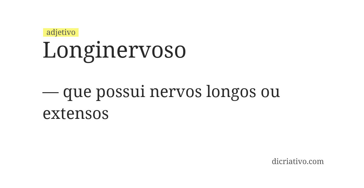 Significado de longinervoso