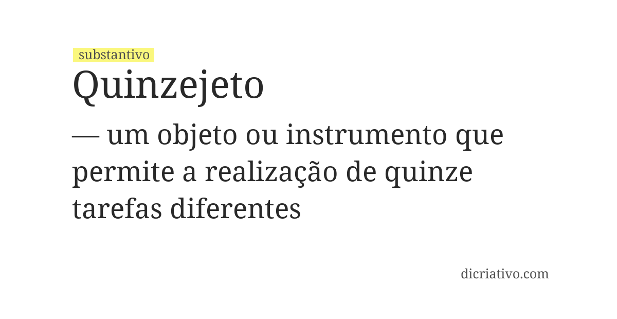 Significado de quinzejeto