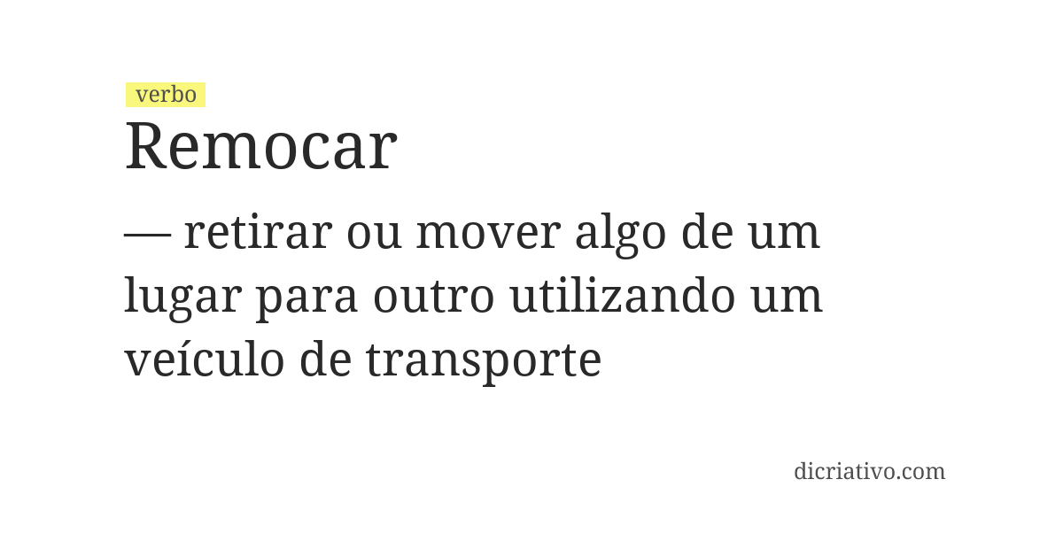 Significado de remocar