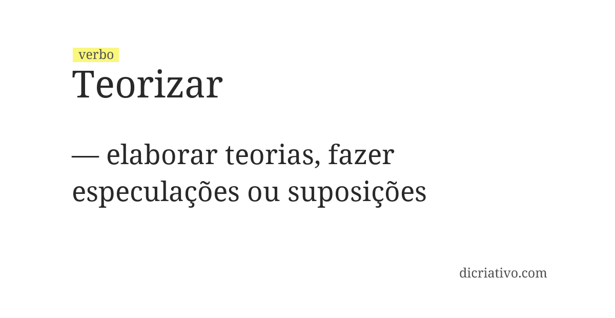Significado de teorizar