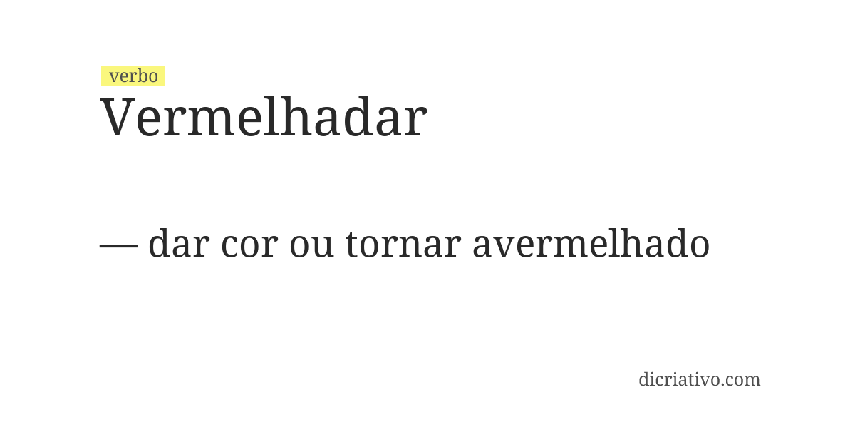 Significado de vermelhadar