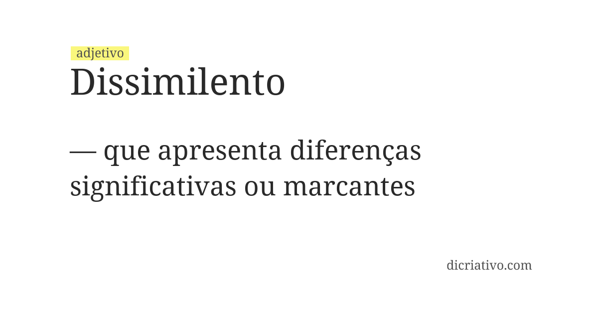 Significado de dissimilento