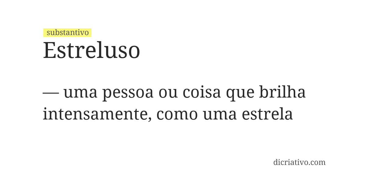Significado de estreluso
