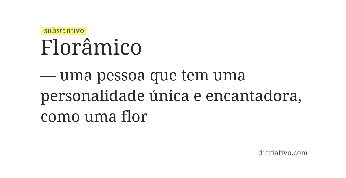 Significado de florâmico