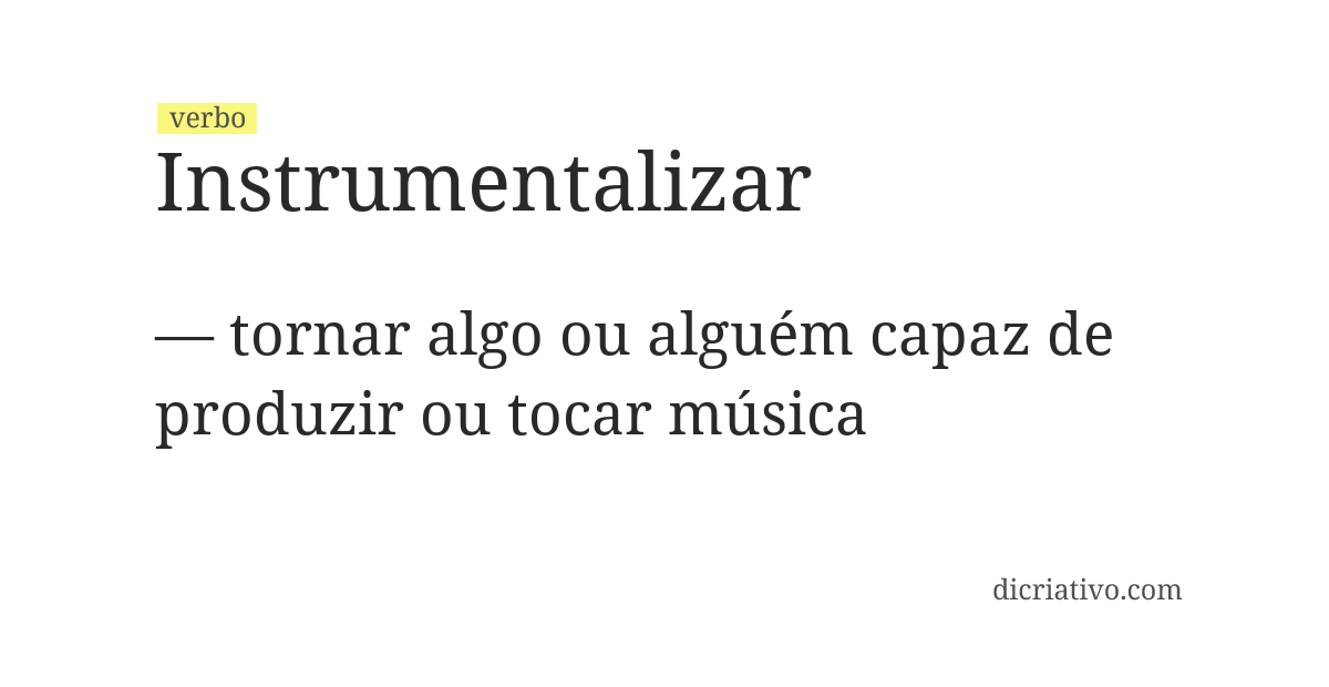 Significado de instrumentalizar