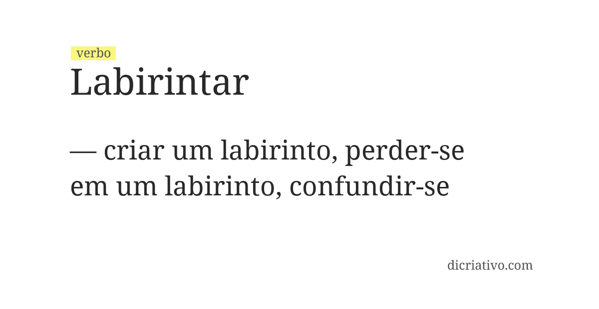 Significado de labirintar