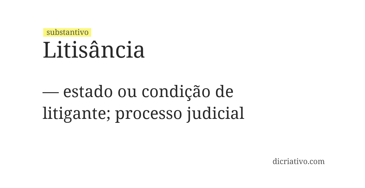 Significado de litisância