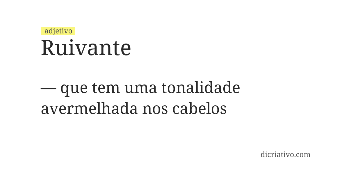 Significado de ruivante