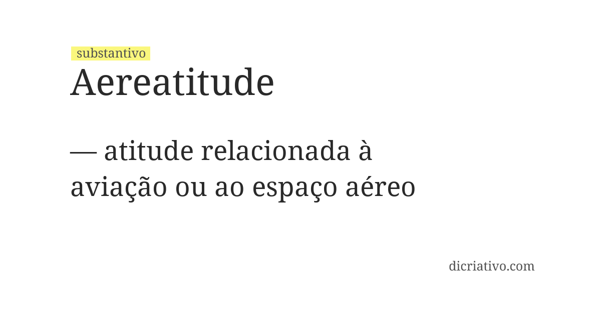 Significado de aereatitude