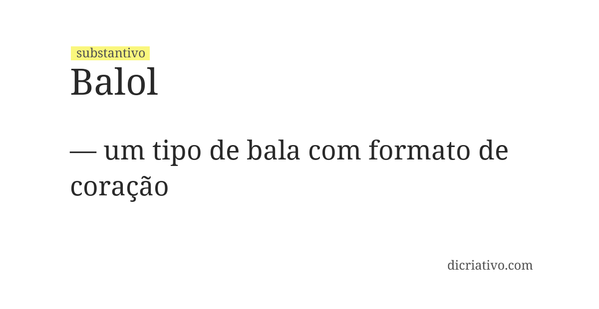 Significado de balol