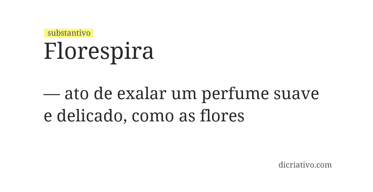 Significado de florespira