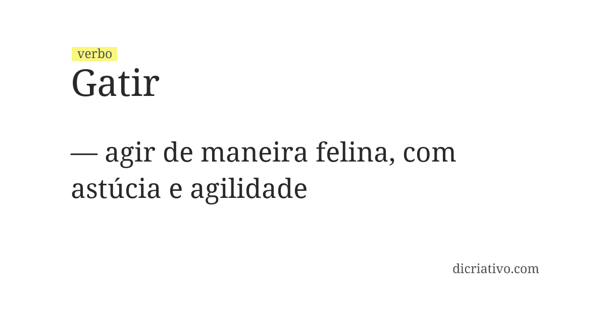 Significado de gatir