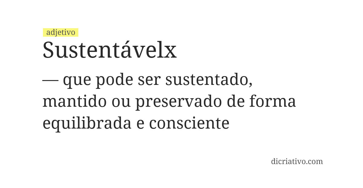 Significado de sustentávelx