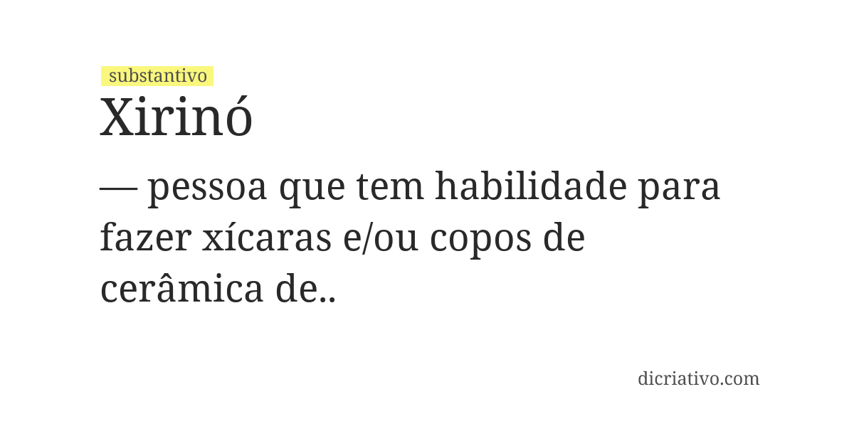 Significado de xirinó