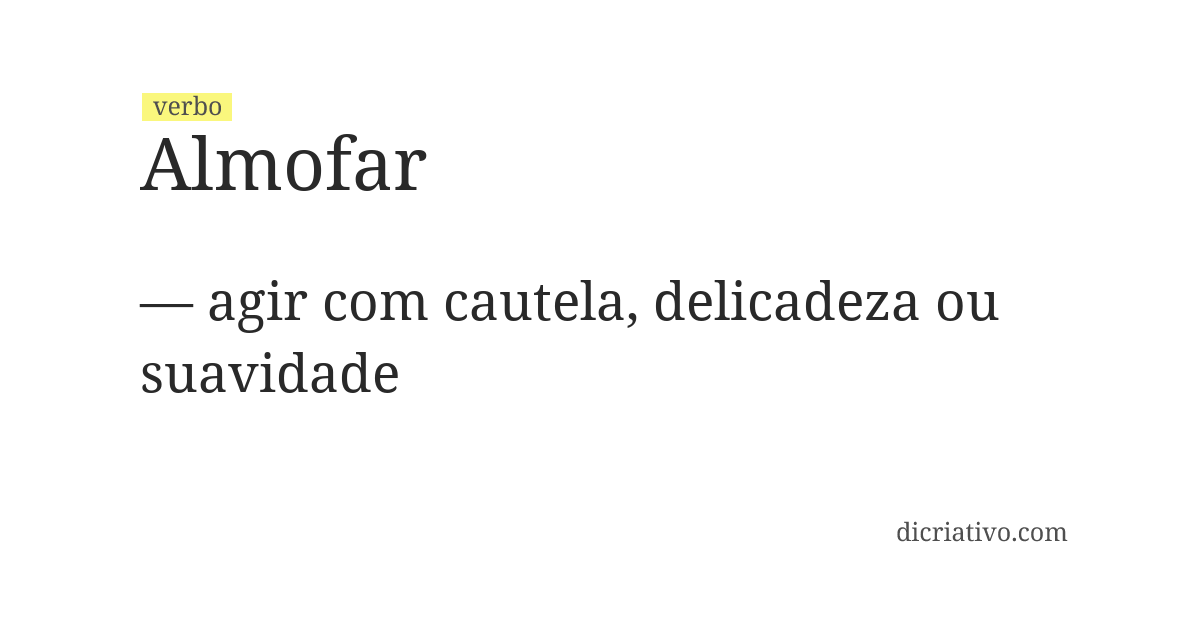 Significado de almofar