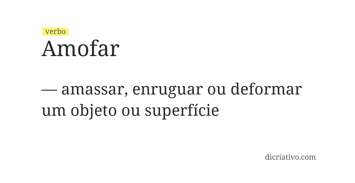 Significado de amofar