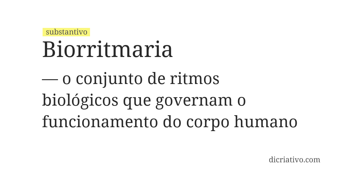 Significado de biorritmaria