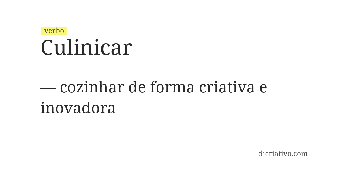 Significado de culinicar