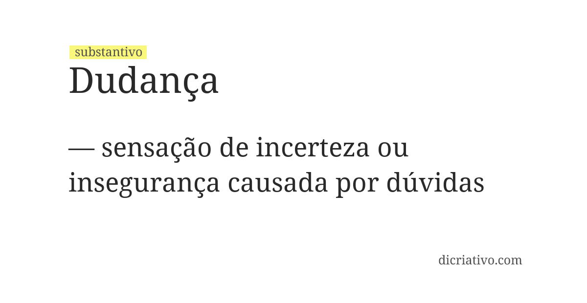 Significado de dudança