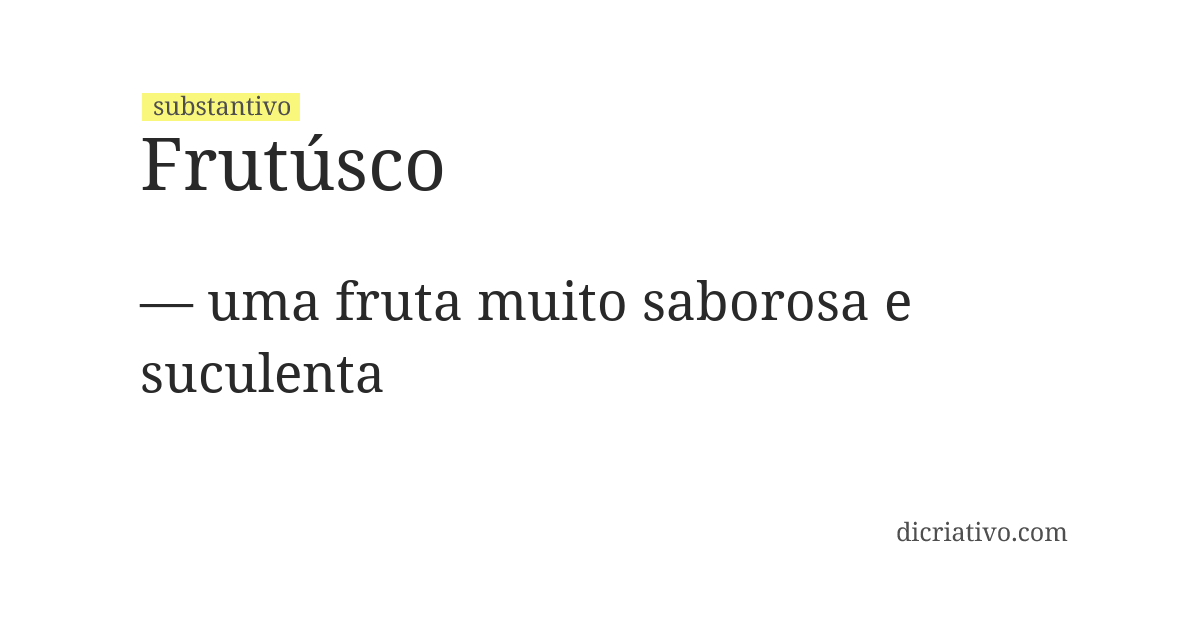 Significado de frutúsco