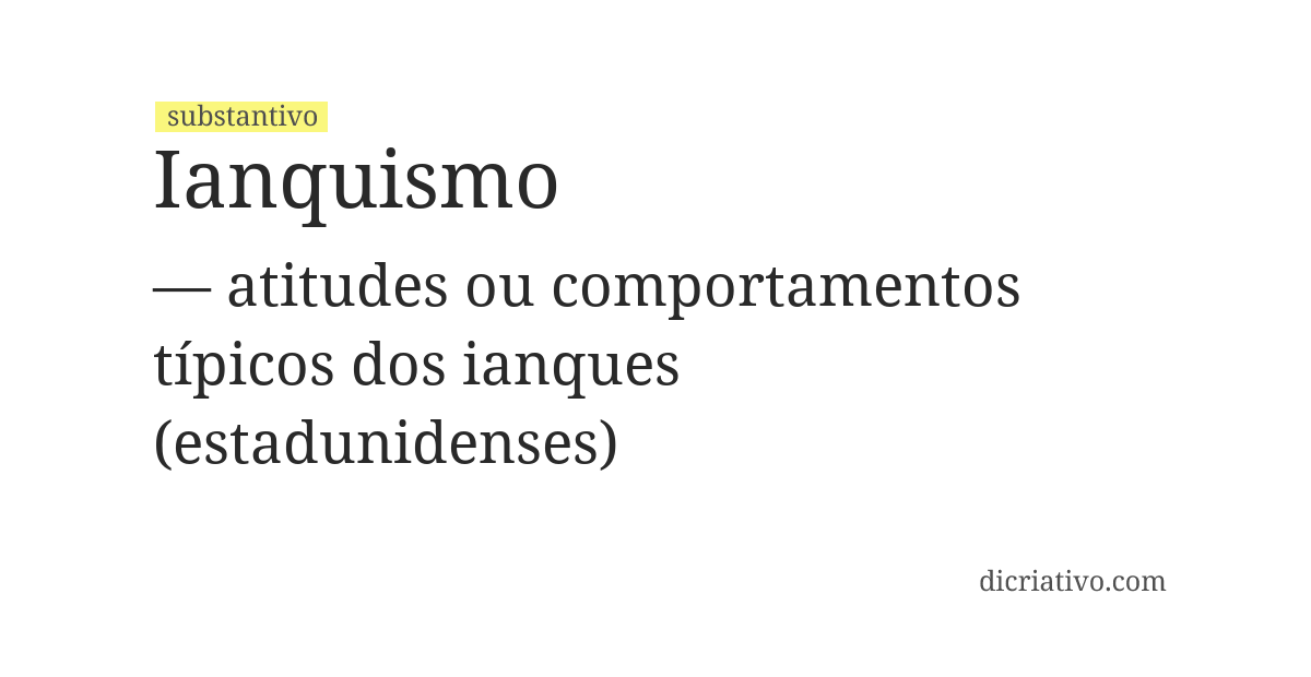 Significado de ianquismo
