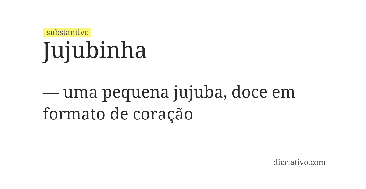 Significado de jujubinha