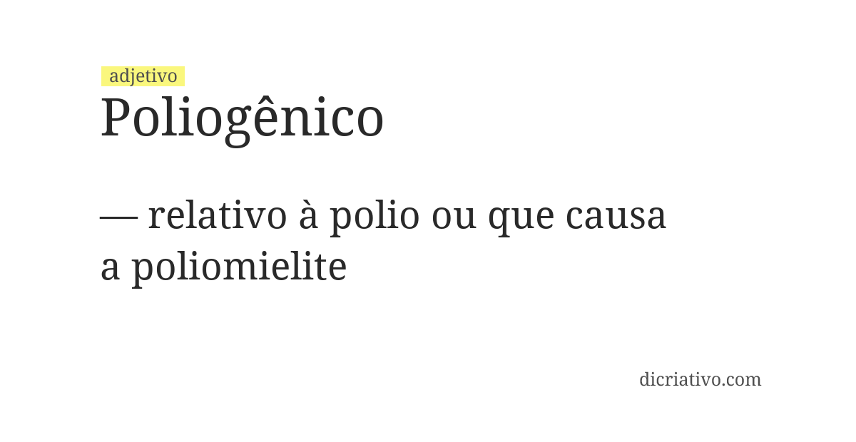 Significado de poliogênico