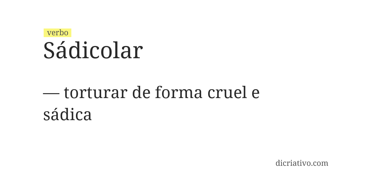 Significado de sádicolar