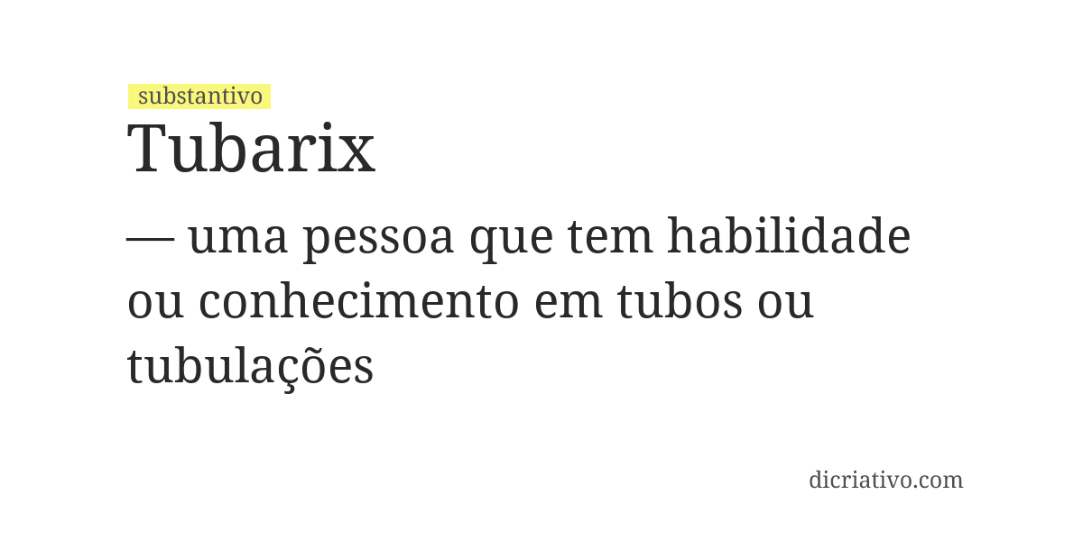 Significado de tubarix