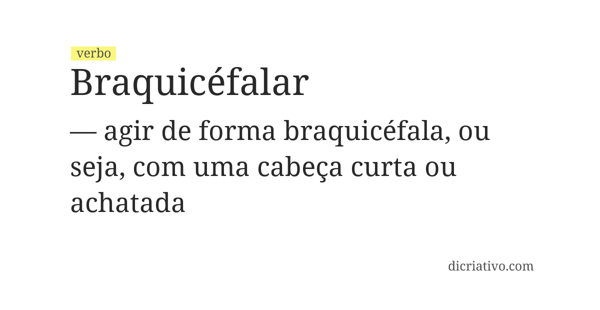 Significado de braquicéfalar