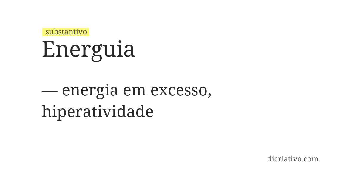 Significado de energuia