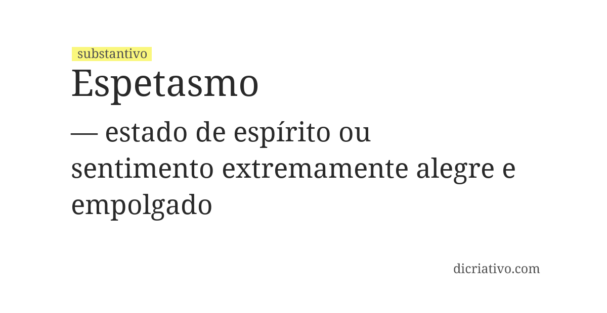 Significado de espetasmo