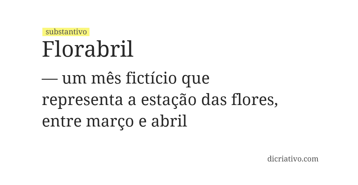 Significado de florabril