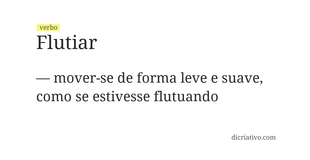 Significado de flutiar