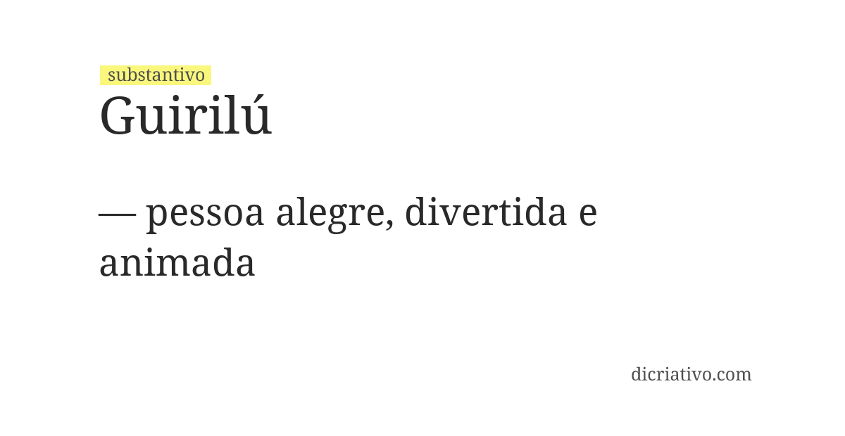 Significado de guirilú