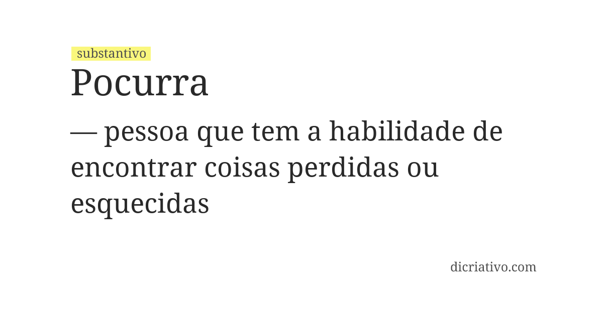 Significado de pocurra