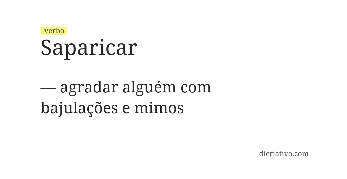 Significado de saparicar