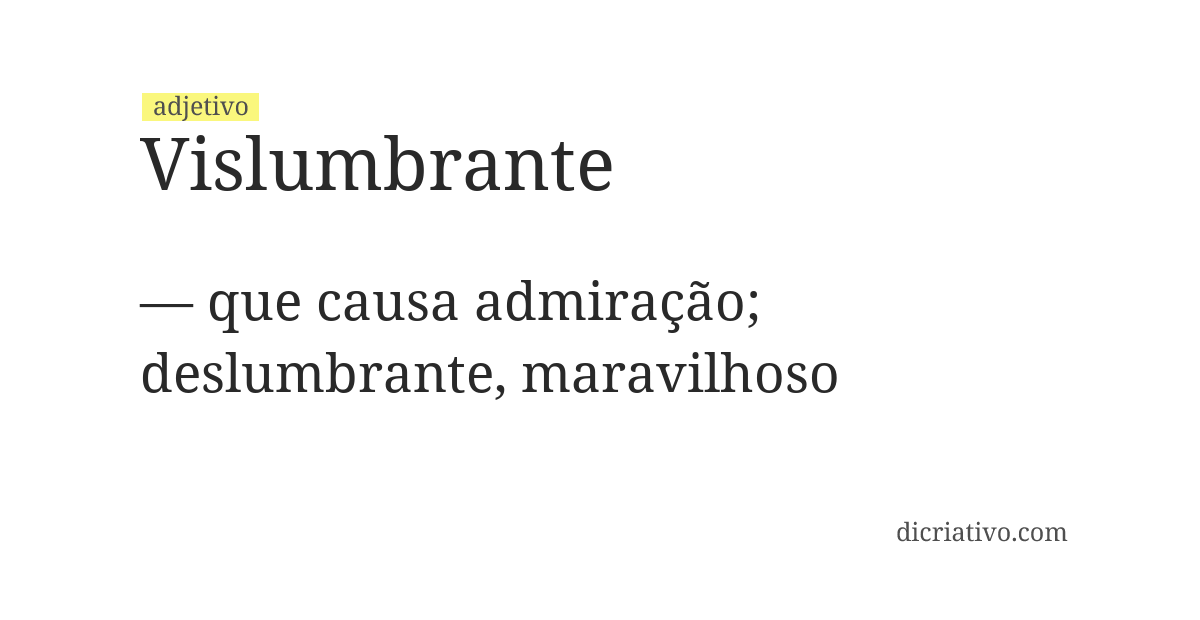 Significado de vislumbrante