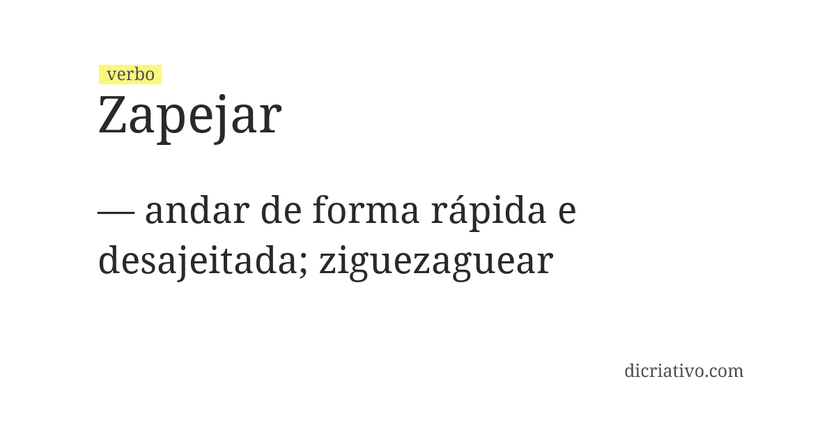 Significado de zapejar