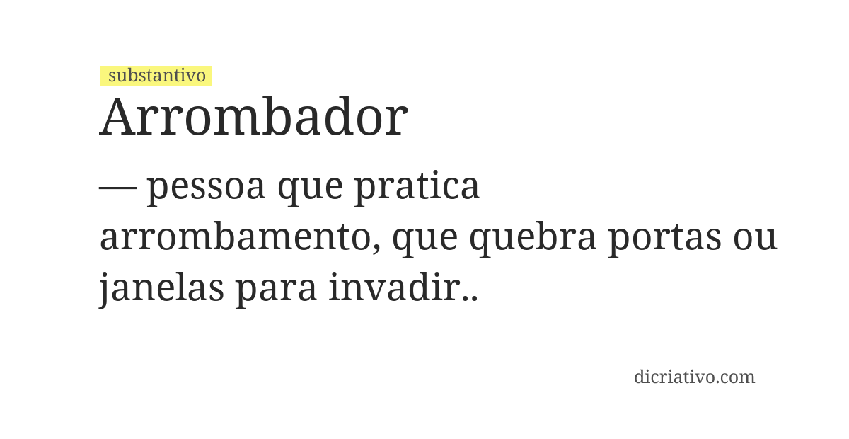 Significado de arrombador