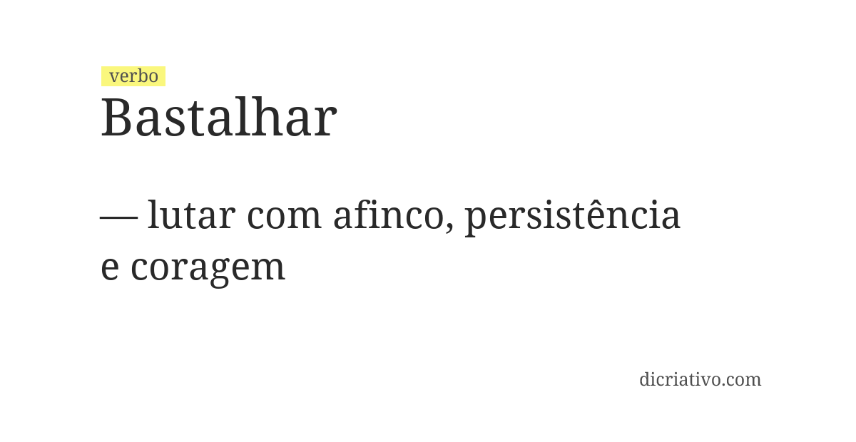 Significado de bastalhar