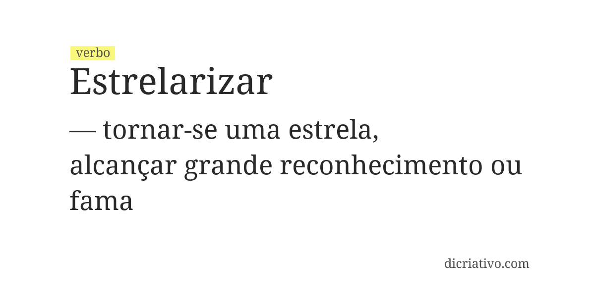 Significado de estrelarizar