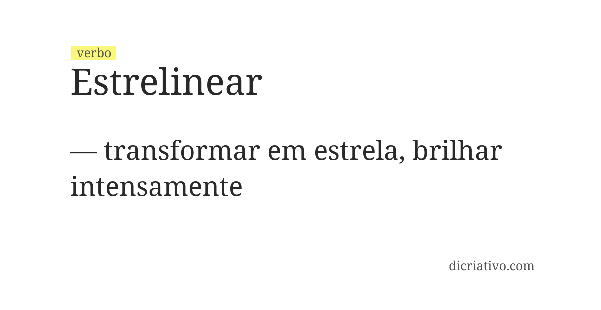 Significado de estrelinear